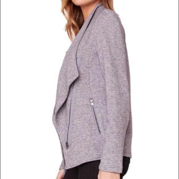 BB Dakota Off the Clock Knit Zip Jacket size Medium, New - Picture 2 of 6